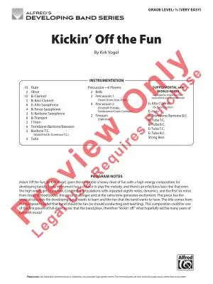 Kickin\' Off the Fun - Vogel - Concert Band - Gr. 0.5