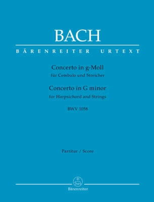 Baerenreiter Verlag - Concerto for Harpsichord and Strings G minor BWV 1058 - Bach/Breig - Full Score