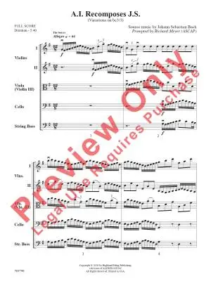 A.I. Recomposes J.S. - Bach/Meyer - String Orchestra - Gr. 4