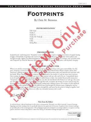 Footprints - Bernotas - String Orchestra - Gr. 3