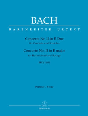 Baerenreiter Verlag - Concerto for Harpsichord and Strings no. 2 E major BWV 1053 - Bach/Breig - Full Score