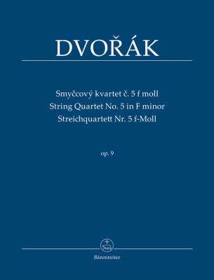 String Quartet no. 5 F minor op. 9 - Dvorak/Burghauser - Study Score
