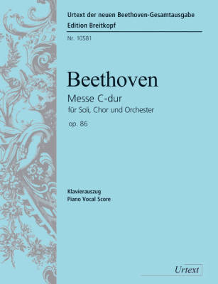 Breitkopf & Hartel - Mass in C major Op. 86 - Beethoven/McGrann - Piano Vocal Score