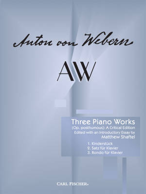 Three Piano Works (Op. Posthumous) - Webern/Shaftel - Book