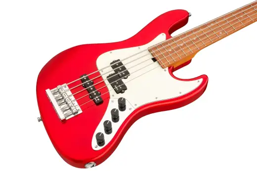 MetroExpress 21-Fret Hybrid P/J 5-String Bass with Morado Fingerboard - Candy Apple Red