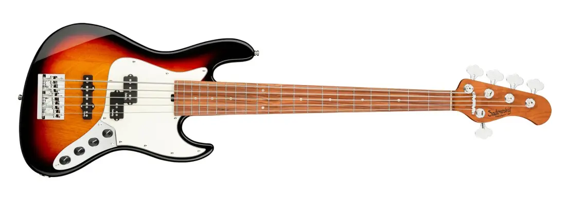 MetroExpress 21-Fret Hybrid P/J 5-String Bass with Morado Fingerboard - Tobacco Sunburst