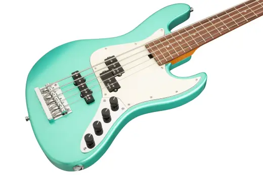 MetroExpress 21-Fret Hybrid P/J 5-String Bass with Morado Fingerboard - Sage Green