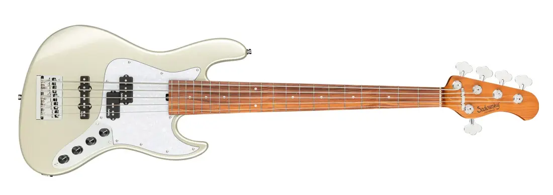 MetroExpress 21-Fret Hybrid P/J 5-String Bass with Morado Fingerboard - Champagne