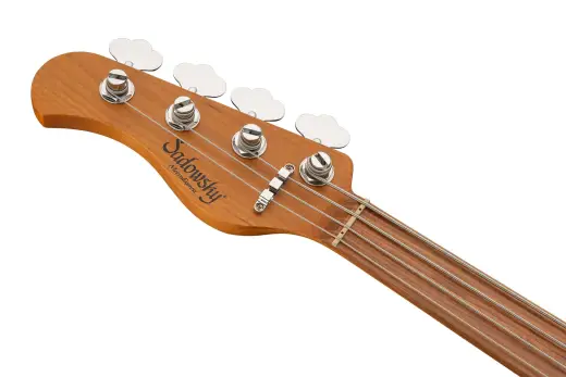 MetroExpress 21-Fret Hybrid P/J 4-String Fretless Bass with Morado Fingerboard - Black (Left Handed)