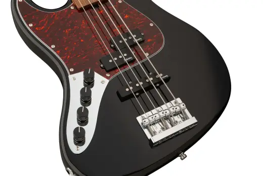 MetroExpress 21-Fret Hybrid P/J 4-String Fretless Bass with Morado Fingerboard - Black (Left Handed)