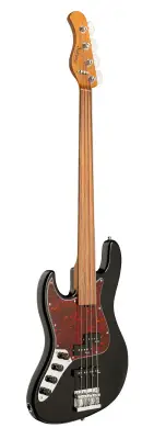MetroExpress 21-Fret Hybrid P/J 4-String Fretless Bass with Morado Fingerboard - Black (Left Handed)