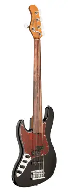 MetroExpress 21-Fret Hybrid P/J 5-String Fretless Bass with Morado Fingerboard - Black (Left Handed)