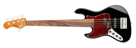 Sadowsky Guitars - MetroExpress 21-Fret Hybrid P/J 5-String Fretless Bass with Morado Fingerboard - Black (Left Handed)