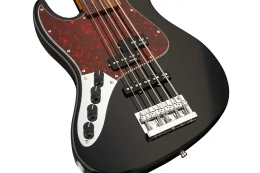 MetroExpress 21-Fret Hybrid P/J 5-String Fretless Bass with Morado Fingerboard - Black (Left Handed)