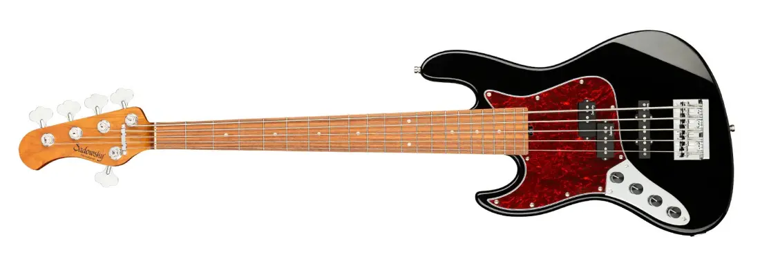 MetroExpress 21-Fret Hybrid P/J 5-String Bass with Morado Fingerboard - Black (Left Handed)