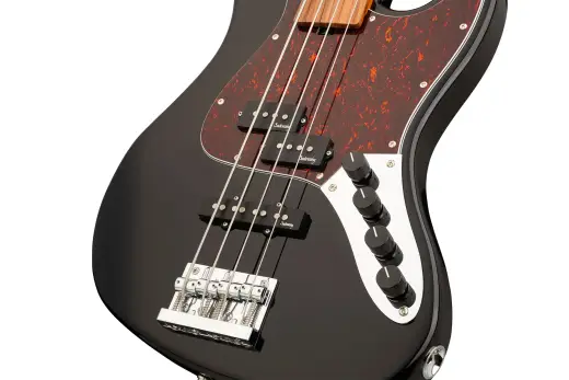 MetroExpress 21-Fret Hybrid P/J 4-String Fretless Bass with Morado Fingerboard - Black