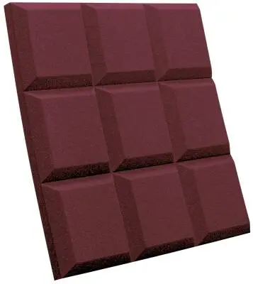 Auralex - 2 SonoFlat Grid Panels (Box of 16) - Burgundy