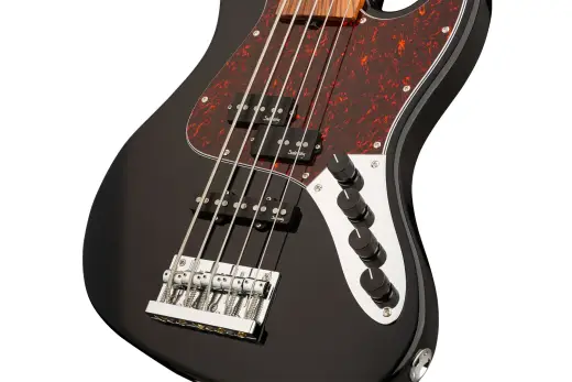 MetroExpress 21-Fret Hybrid P/J 5-String Fretless Bass with Morado Fingerboard - Black