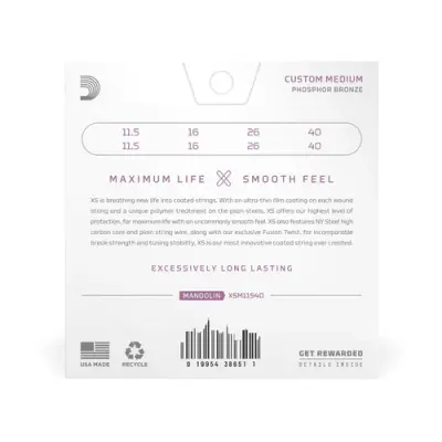 Custom Medium Coated Mandolin Strings (11.5-40)