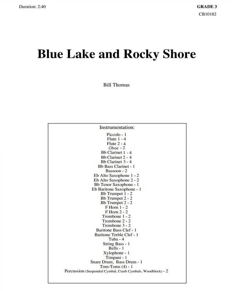 Blue Lake and Rocky Shore - Thomas - Concert Band - Gr. 3