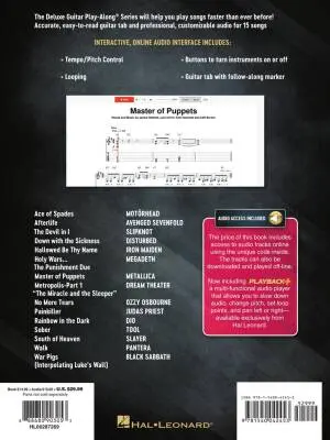 Metal Anthology: Deluxe Guitar Play-Along, Volume 15 - Book/Audio Online