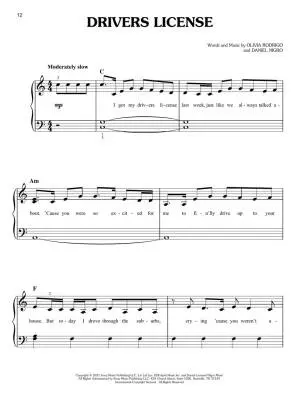 Sour - Rodrigo - Easy Piano - Book
