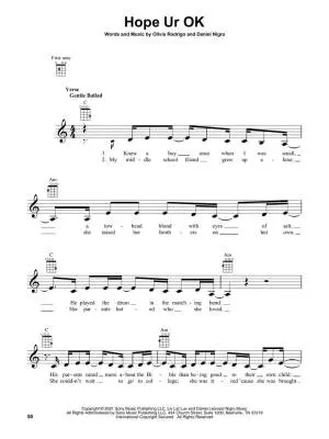 Sour - Rodrigo - Ukulele - Book