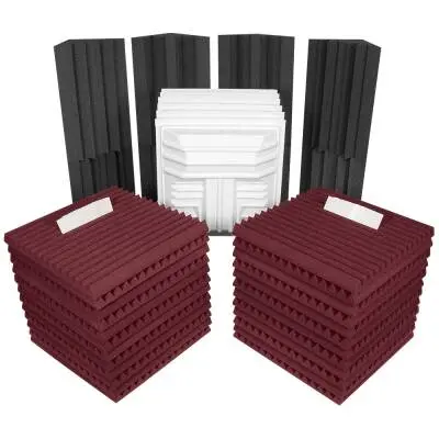 Auralex - Deluxe Plus Roominator Kit (24) 2 x  24 x 24 - Burgundy