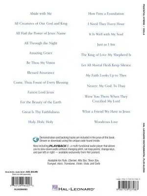 Peaceful Hymns - Viola - Book/Audio Online