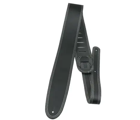 Perris Leathers Ltd - 2.5 Double Stitched Leather Guitar Strap - Black