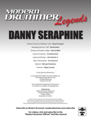 Modern Drummer Legends: Danny Seraphine - Book