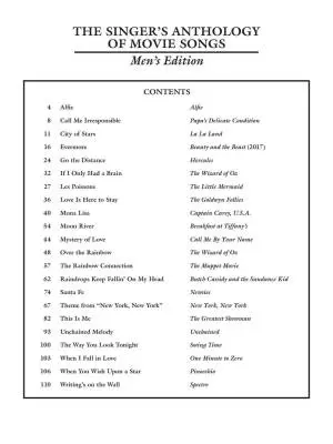 The Singer\'s Anthology of Movie Songs - Men\'s Edition - Book