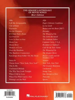 The Singer\'s Anthology of Movie Songs - Men\'s Edition - Book