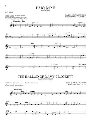 101 Disney Songs - Recorder - Book