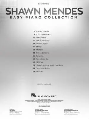 Shawn Mendes: Easy Piano Collection - Book