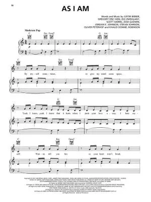 Justice - Bieber - Piano/Vocal/Guitar - Book