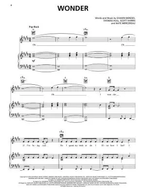 Wonder - Mendes - Piano/Vocal/Guitar - Book