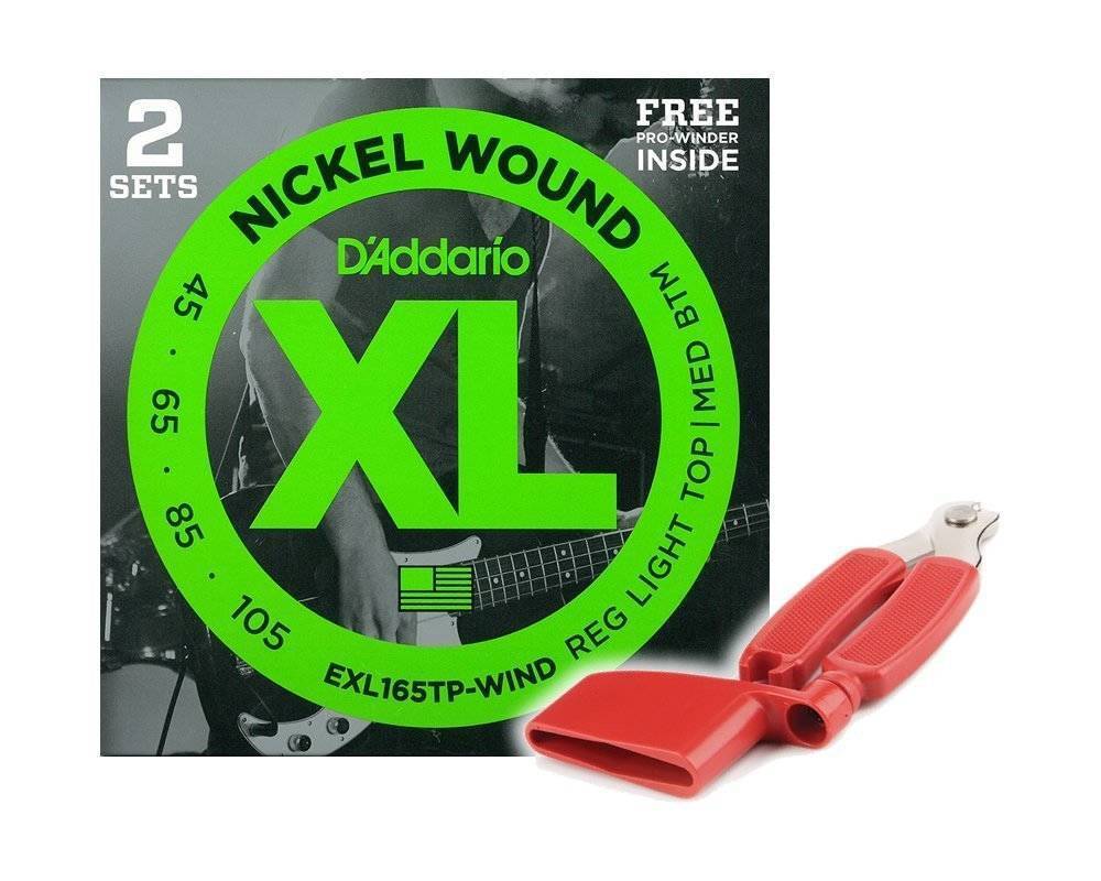 D'Addario Twin Pack Nickel Round Wound LONG SCALE 45105 W/Free