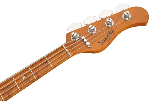 MetroExpress 21-Fret Hybrid P/J 4-String Bass with Gigbag - Olympic White