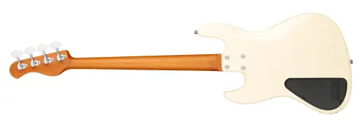 MetroExpress 21-Fret Hybrid P/J 4-String Bass with Gigbag - Olympic White