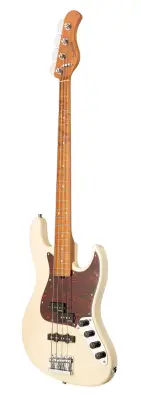 MetroExpress 21-Fret Hybrid P/J 4-String Bass with Gigbag - Olympic White