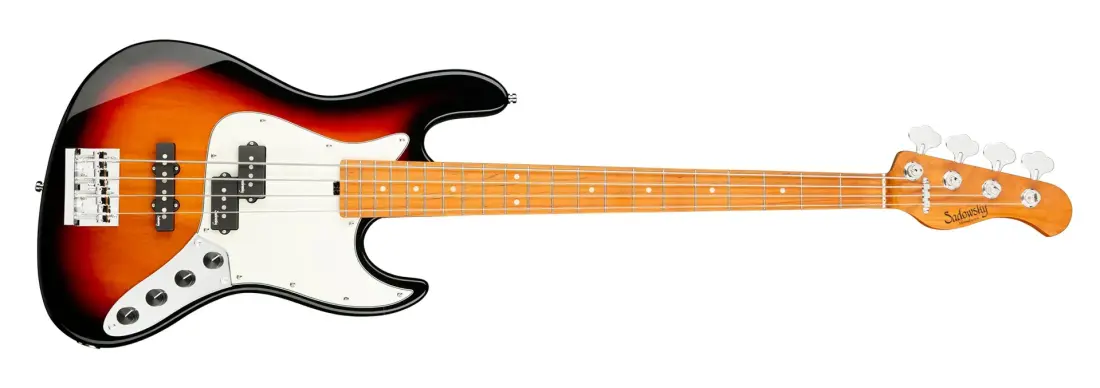MetroExpress 21-Fret Hybrid P/J 4-String Bass with Gigbag - Tobacco Sunburst