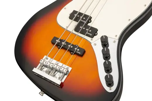 MetroExpress 21-Fret Hybrid P/J 4-String Bass with Gigbag - Tobacco Sunburst