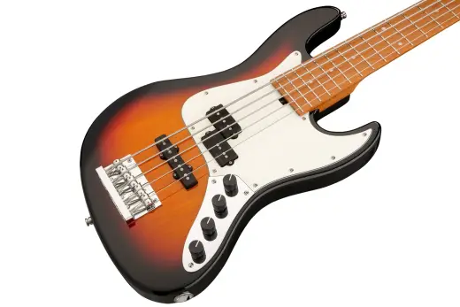 MetroExpress 21-Fret Hybrid P/J 5-String Bass with Gigbag - Tobacco Sunburst
