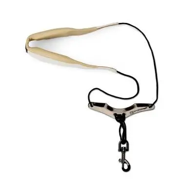 Protec - Two-Tone Leather Saxophone Neck Strap with Comfort Bar - White