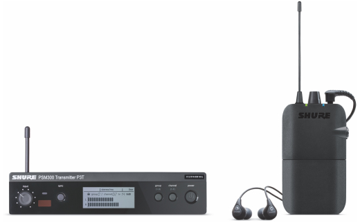 Shure - PSM300 Wireless In-Ear System w/SE112-GR Earphones (H20)