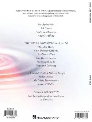 Water Sign - Lanz - Piano - Book