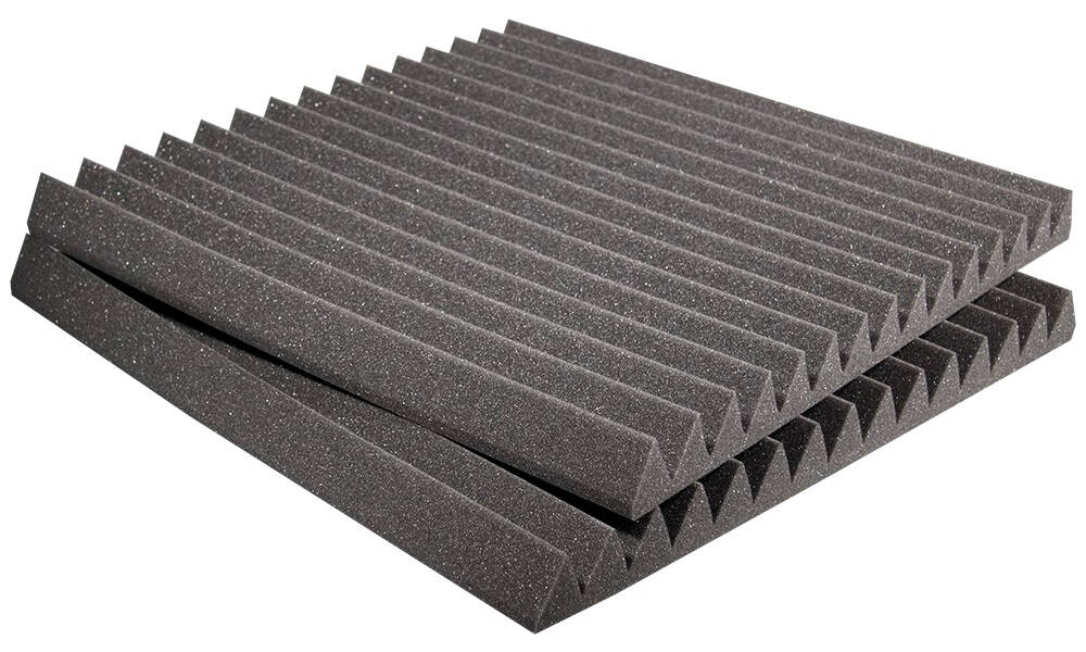 Studiofoam 2\'\' x 24\'\' x 24\'\' Wedge Panels (2) - Charcoal