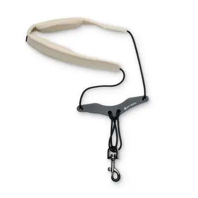 Protec - 22 Two-Tone Leatherette Saxophone Neck Strap with Comfort Bar - Ivory