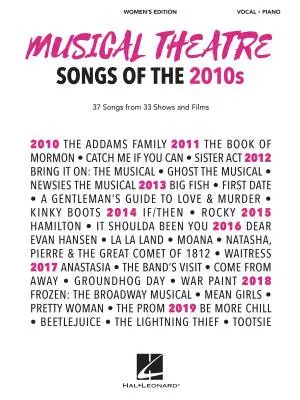 Hal Leonard - Musical Theatre Songs of the 2010s - Womens Edition - Book